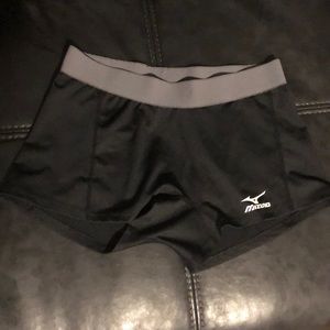 Mizuno Black & Grey Athletic Spandex